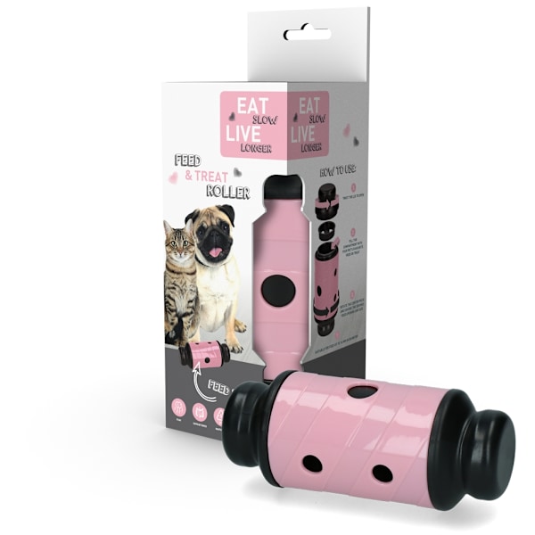 Ät Slow Lev Längre Foder och Behandla S Pink