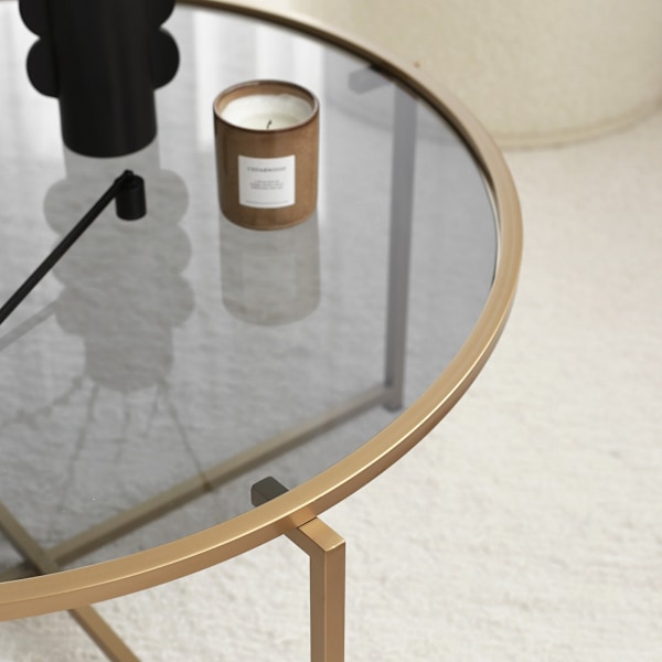 Sofabord Guld Sun S404F - Guld, Fume