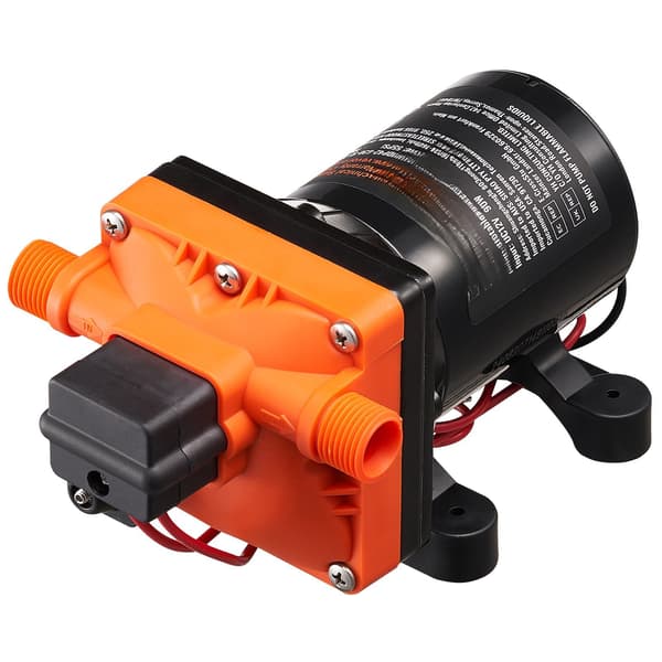 12V membranvattenpump med tryckbrytare, 11,36 l/min, 3,8 bar