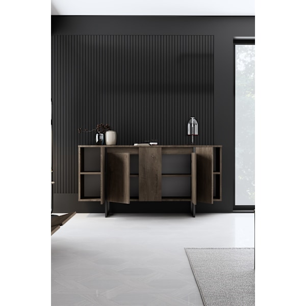 Console Luxe - Valnöt, Svart