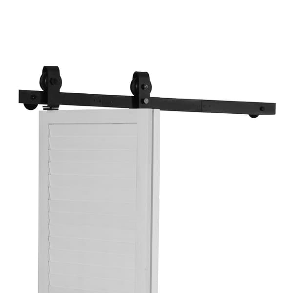 Vikbar ladugårdsdörrsskena, 91 cm toppmonterad