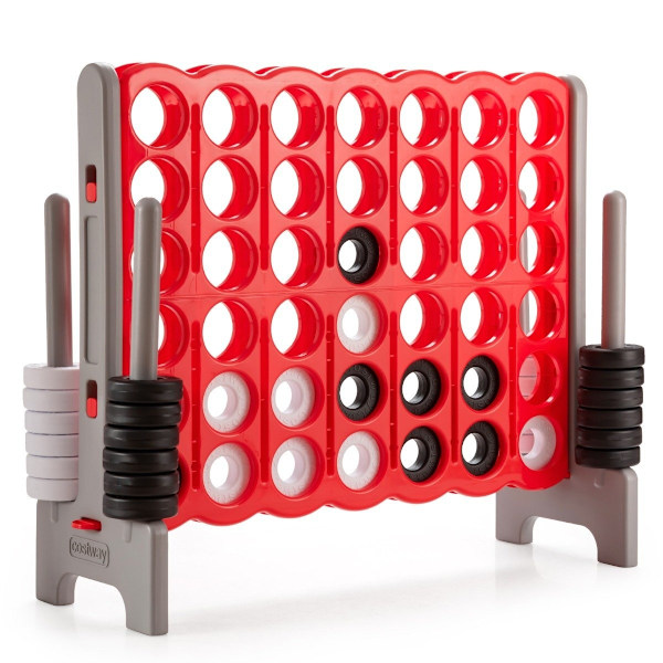 Giant Match 4 Game Giant Playset 104 cm radspelbräda med jumboringar och snabbkopplingsreglage