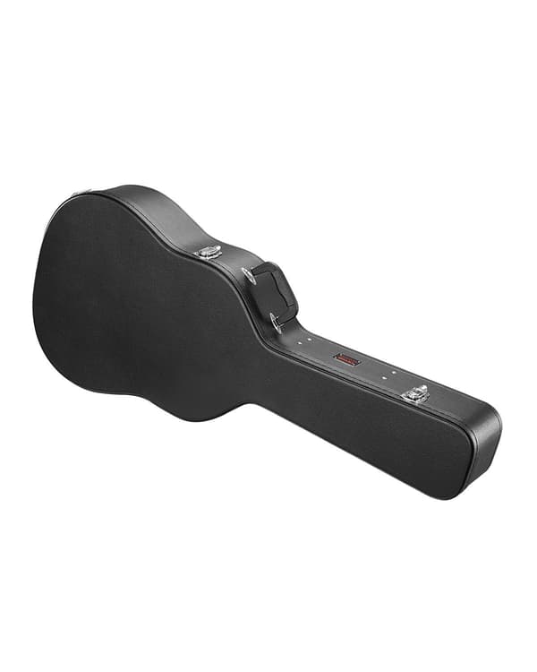 Hårt fodral för akustisk gitarr, lås och nycklar, passar 94–106 cm