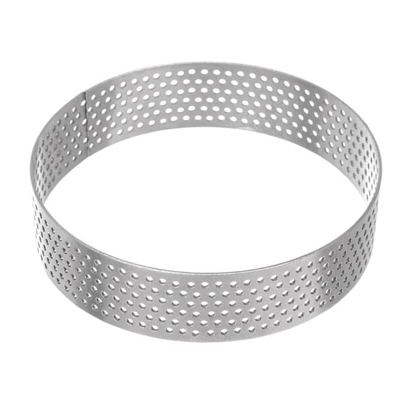 Mini-tårtformar i stål, perforerade, set om 6, 8 cm