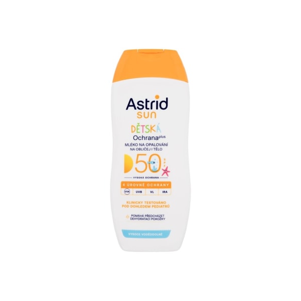 Astrid - Sun Kids Face and Body Lotion SPF50 - For Kids, 200 ml