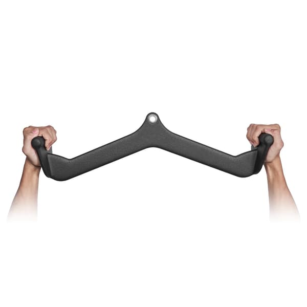 Lat Pulldown-tillbehör – V-stång i massivt stål, gummigrepp