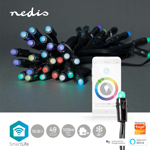 SmartLife Jouluvalot | Partylight | Wi-Fi | RGB | 48 LED's | 10.80 m | Android™ / IOS