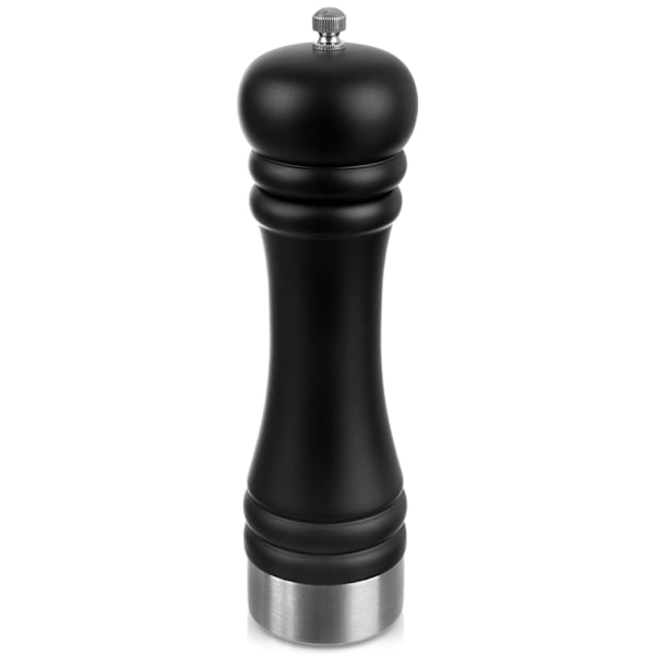Pippuri- ja suolamylly puinen musta 21,5 cm