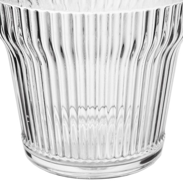 350 ml kestävää akryylilasia uritettu pinta, ei vaurioita