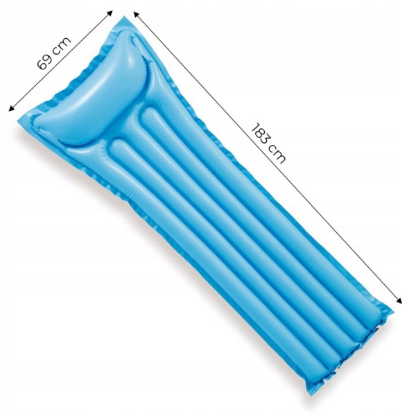 Uppblåsbar simmadrass 183x69 cm blå - 59703 INTEX