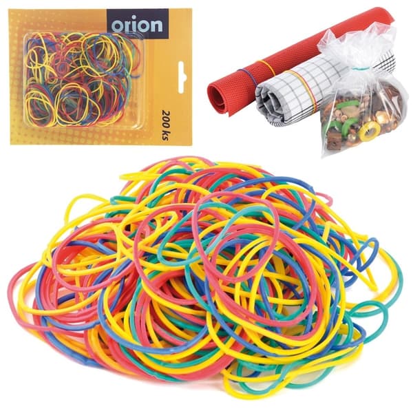 Färgglada Gummiband 200 st för Förvaring och Organisering