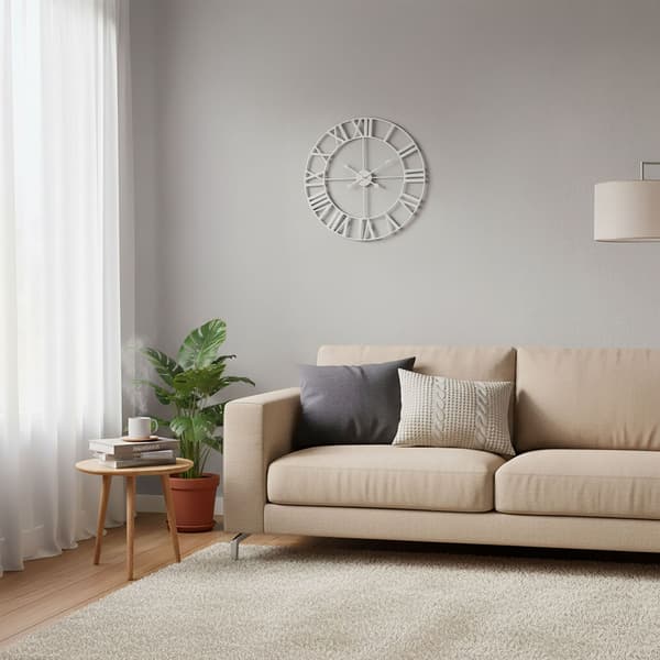 Väggklocka, romerska siffror, 60 cm diameter
