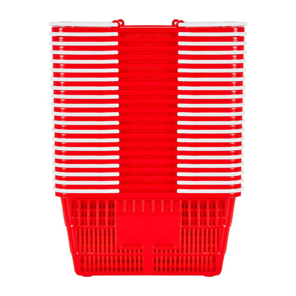 Kundkorgar, set, 20-pack, 21 liter stapelbara PE, röda