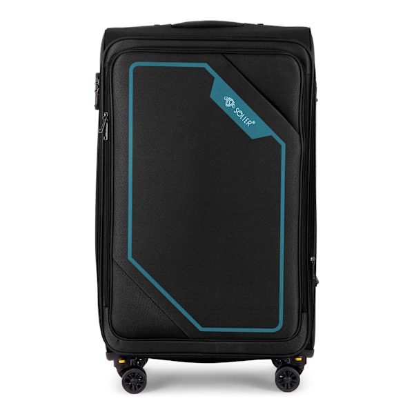 Iso pehmeä matkalaukku L 26'' SOLIER SOFTFLEX 2240 musta-vihreä