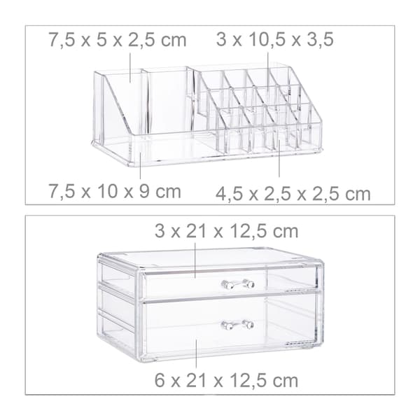 Makeup Organizer med 2 lådor