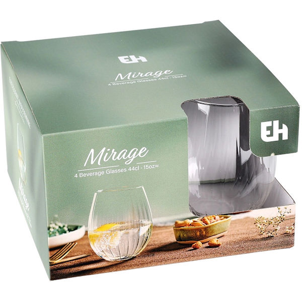 400 ml glas, set om 4 – diskmaskinssäkra