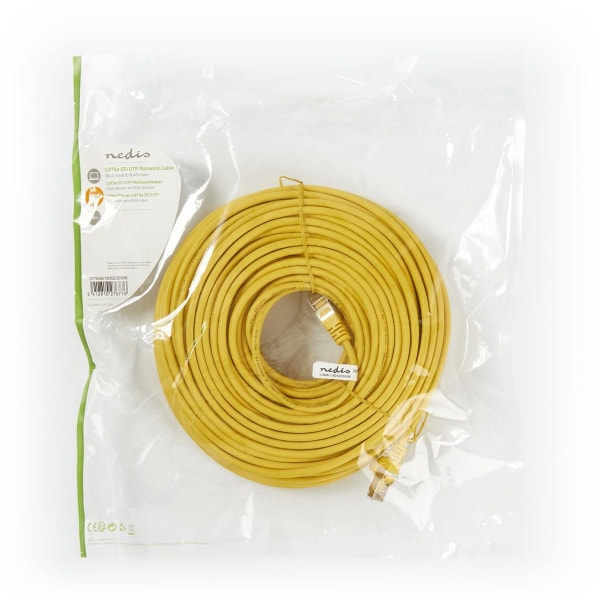CAT5e netværkskabel | SF/UTP | RJ45 Han | RJ45 Han | 20.0 m | Runde | PVC | Gul | Plastikpose