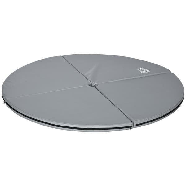 Pole Dance Matta, 5 cm tjock, 150 cm diameter, ljusgrå