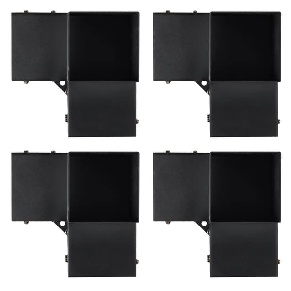 6x6 trevägs pergolahörnfästen, 4-pack stål