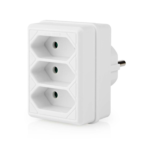 Virtapistoke Jakaja | Tyyppi F (CEE 7/7) | 250 V AC 50 Hz | France / Tyyppi C (CEE 7/16) | 250 V AC 50/60 Hz | 2.5 A | 1700 W | Valkoinen