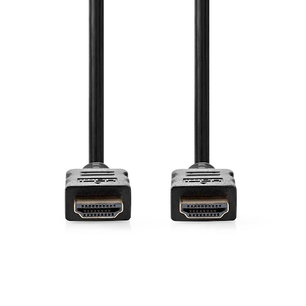 High Speed ​​HDMI ™ kabel med Ethernet | HDMI™ Stik | HDMI™ Stik | 4K@30Hz | ARC | 10.2 Gbps | 30.0 m | Runde | PVC | Sort | Label