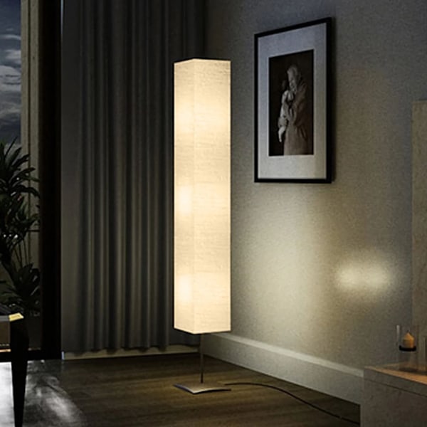 Golvlampa med stålstativ 170 cm beige