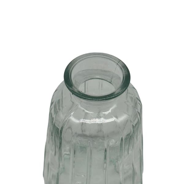 Sæt med 10 dekorative vaser i tekstureret glas