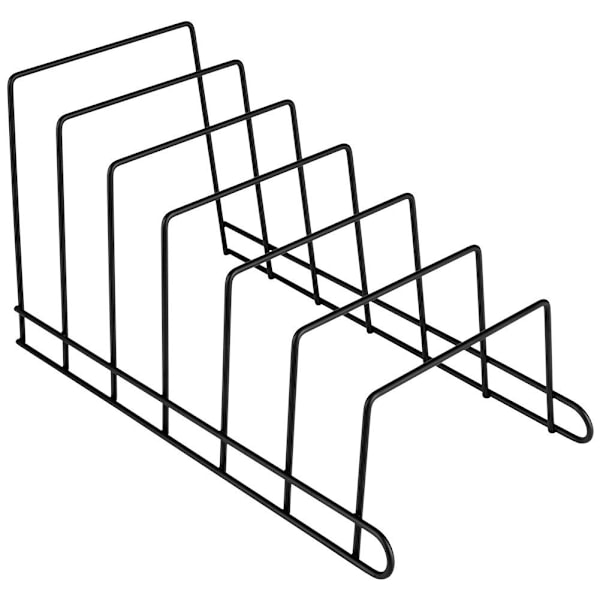 Tallerkenholder i sort metal til nem opbevaring