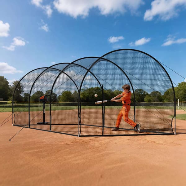 Baseball batting cage 91 x 3,6 x 2,7 m, kasteplads