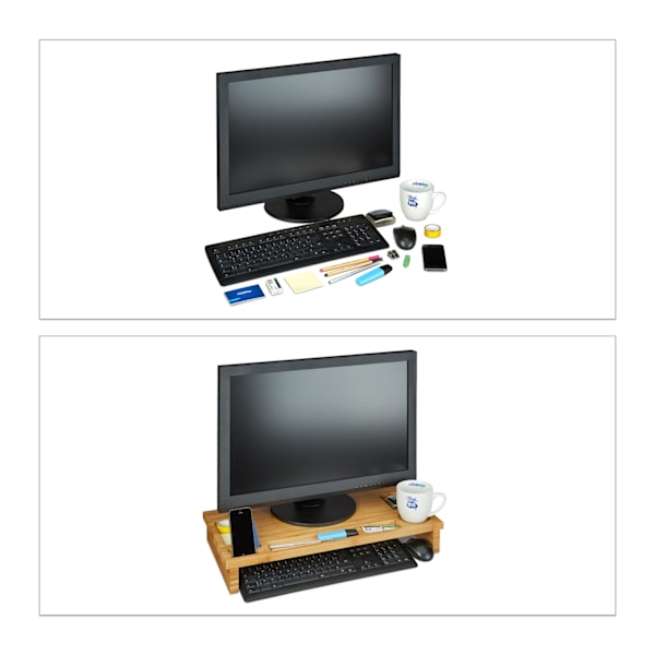 Monitorstativ i bambus