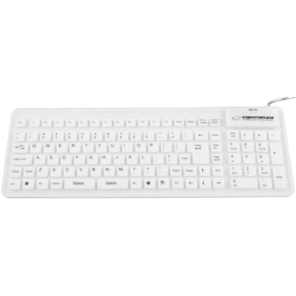 Esperanza Wired Silikone Usb/Otg Keyboard Hvid