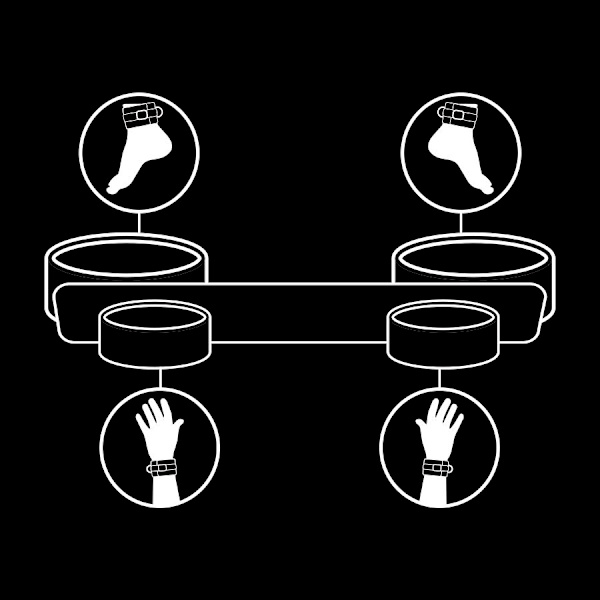 Fetish Submissive - Bondage-spridningsstång med noprenfoder