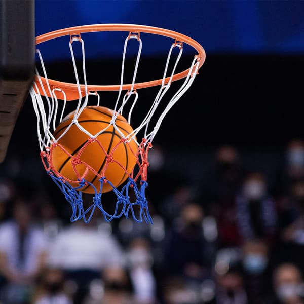Basketfälg 18 tums Breakaway stål, väggmonterat nät