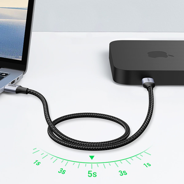 TPE-punottu kaapeli USB 3.0 5Gb/s 1m harmaa