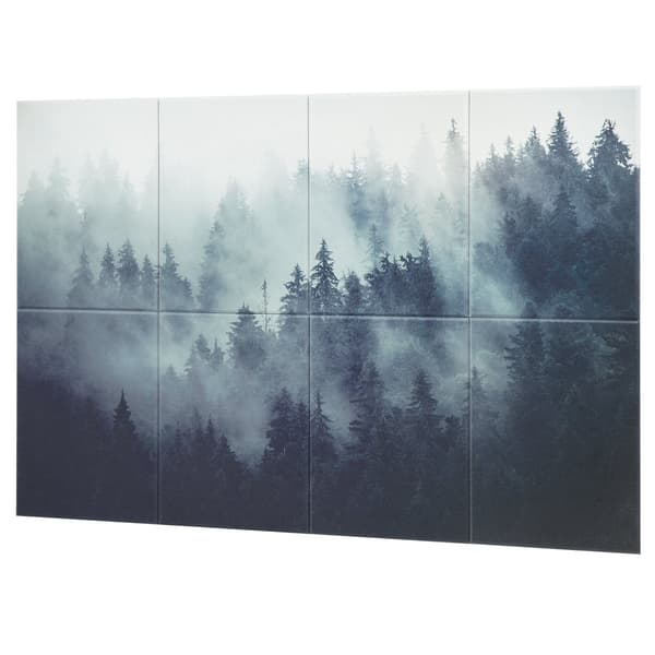 Akustiska väggpaneler, självhäftande polyester, 8-pack