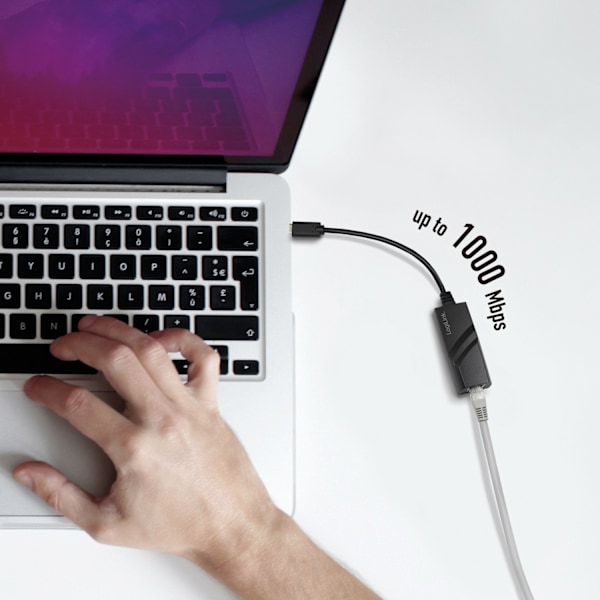 USB-C -> Netværksstik RJ45 Gigabit