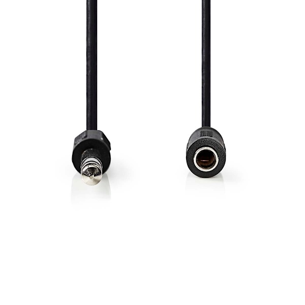 Stereoäänikaapeli | 6.35 mm uros | 6.35 mm naaras | Niklattu | 5.00 m | Pyöreä | Label