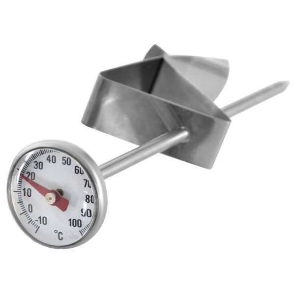 Madlavningstermometer i rustfrit stål med clips