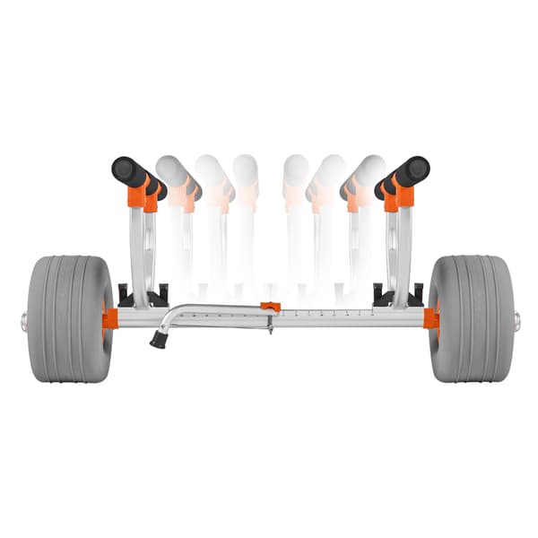 Kajakvogn, 145 kg kapacitet, 30 cm oppustelige dæk