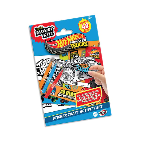 Hot Wheels Monster Trucks Sticker Activity Set för barn