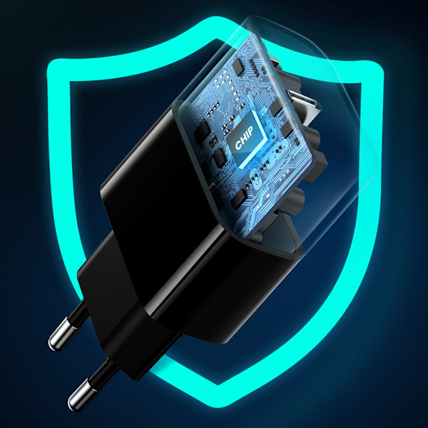 USB-C 20W Power Delivery telefonladdare, svart