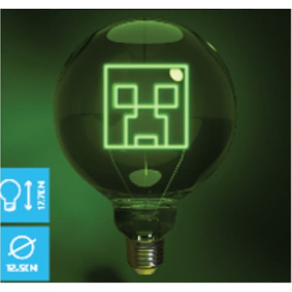 Minecraft Creeper LED-neonvalo, energiatehokas, 12-tuumainen