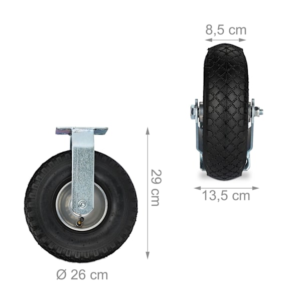2-pack fasta hjul 3.00-4