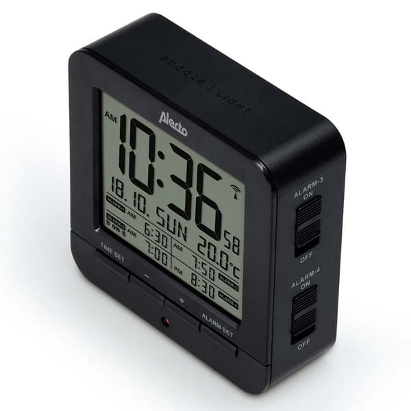 Digitalt vækkeur med termometer og snooze-funktion
