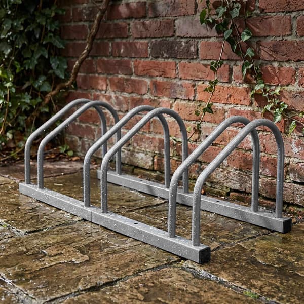 Cykelställ, golv- eller väggmontering, stål, 65 mm däck