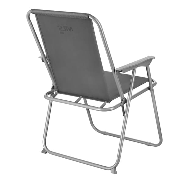 Fällbar campingstol, grå, bärbar, lätt