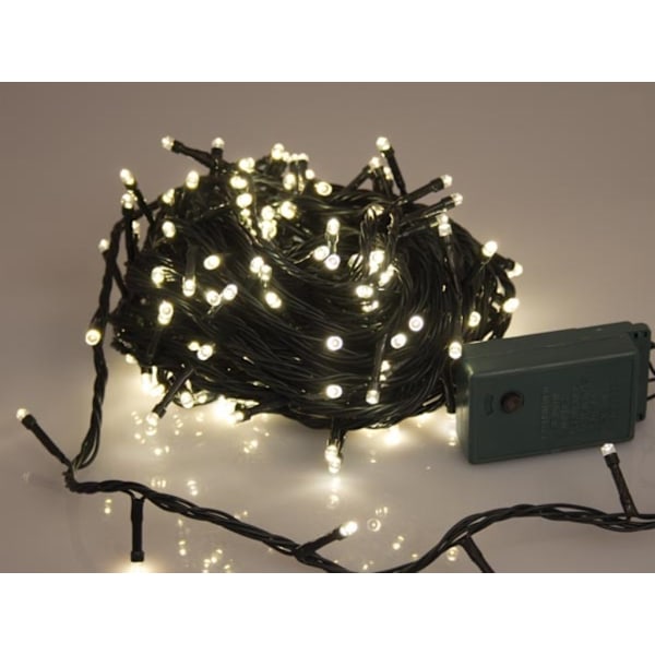 Sparkle Light Led - 16 M - 240 varmhvide lamper - Grøn ledning - Modulator