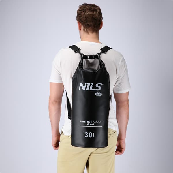 Vandtæt 30L sort taske – holdbar, let
