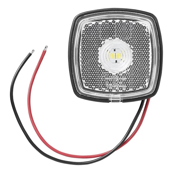 Forreste positionslygte 9-30V hvid 61 x 61 mm LED