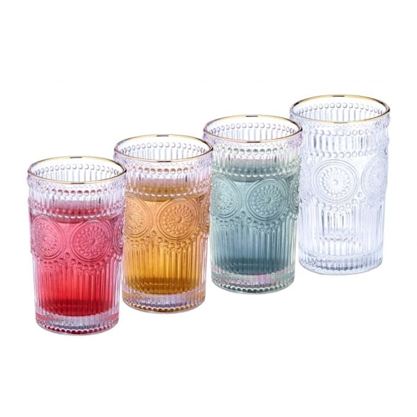 Vintage 40 cl juomalasit 4 kappaletta